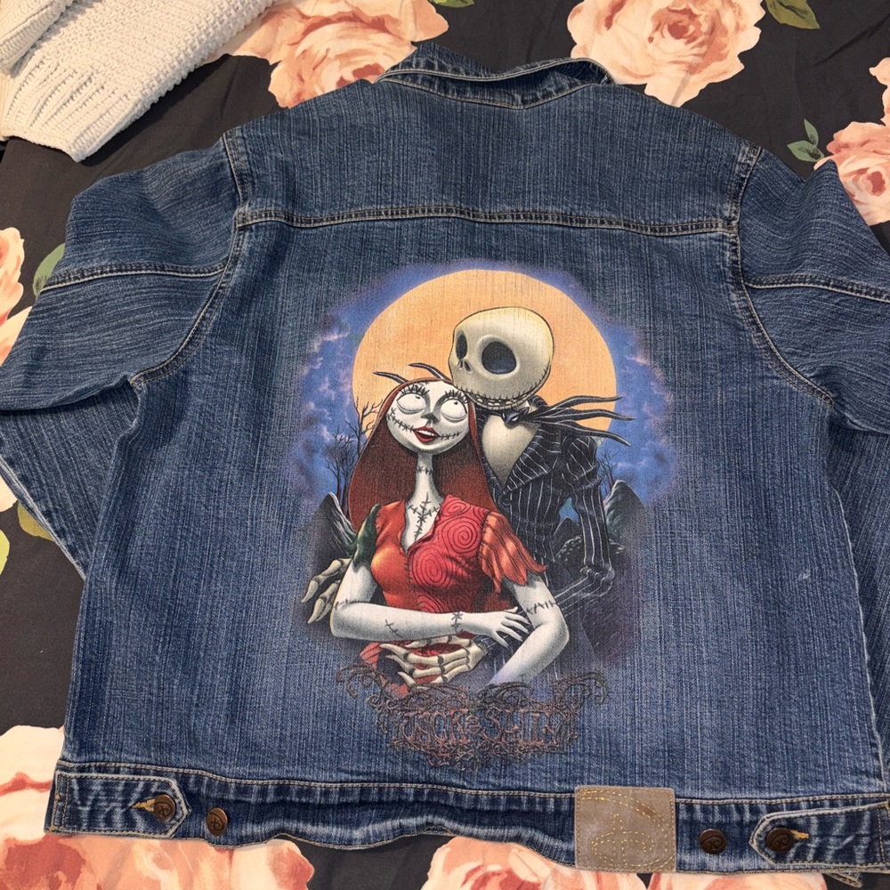 Denim Jacket with Nightmare Before Christmas Design